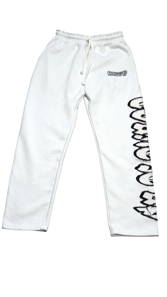 White Winter Joggers