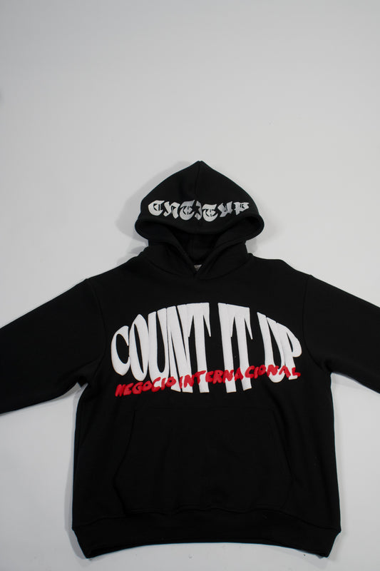 Black Count It Up Hoodie