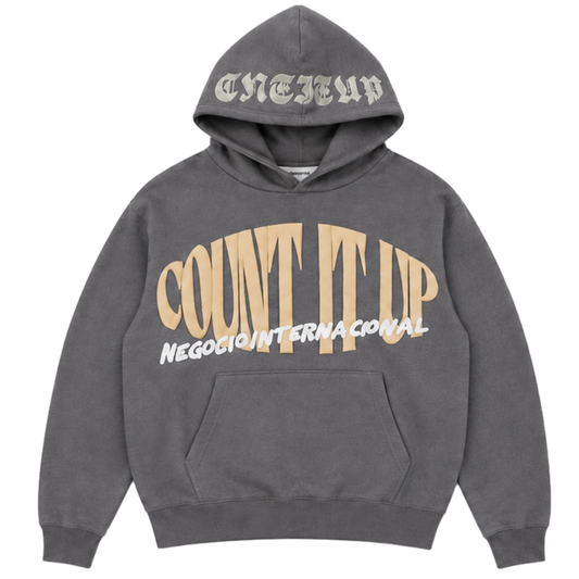 Grey Count It Up Hoodie