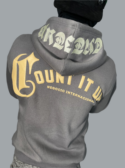 Grey Count It Up Hoodie
