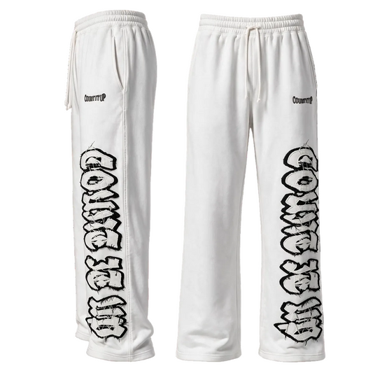 White Winter Joggers