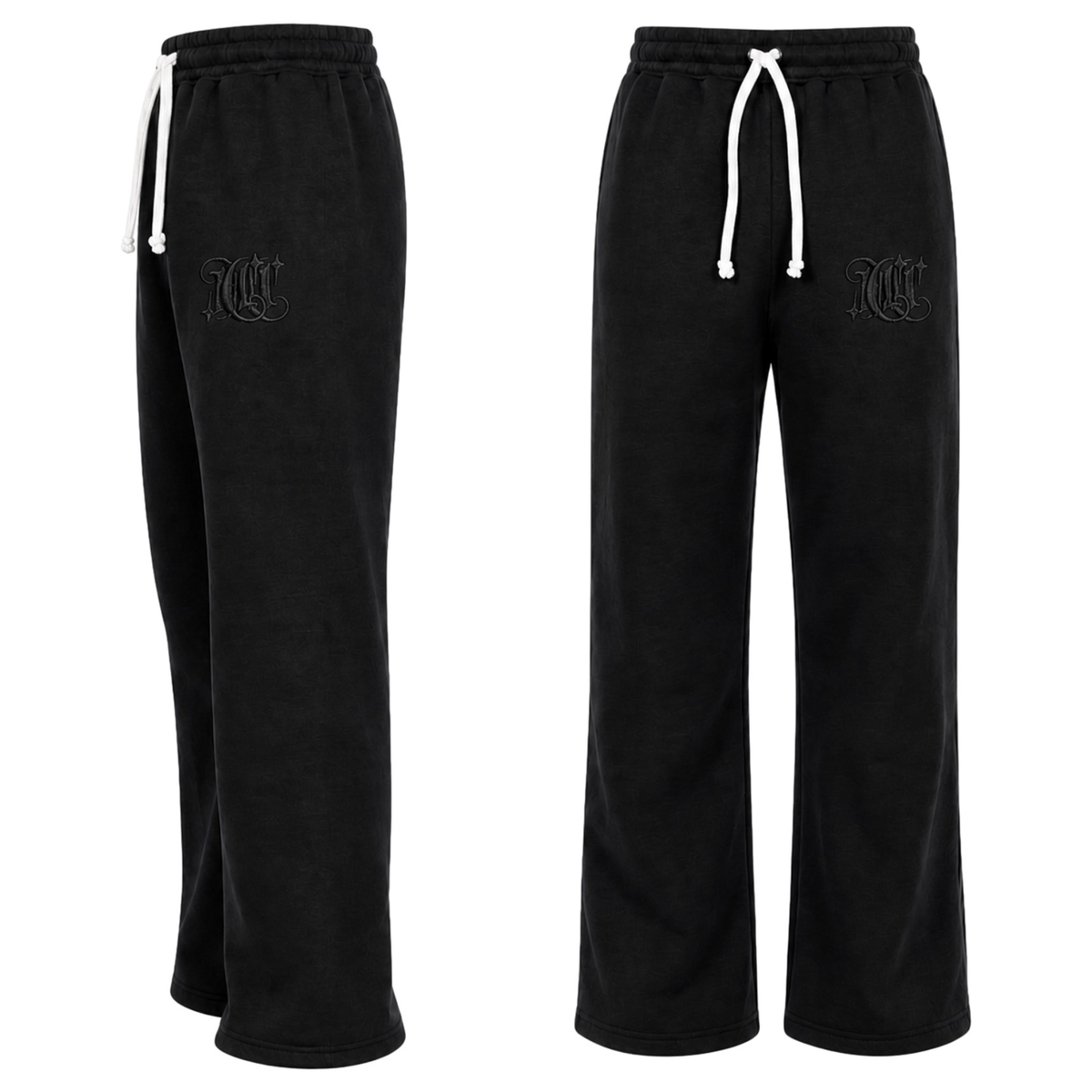Black Count It Up Simple Joggers